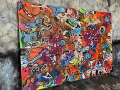 45''X31"( 115X80CM) LIFE IN COLORS 4, Painting, Acrylic on Canvas