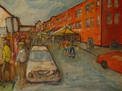 Art Fair On Oliver Street, Painting, Oil on Canvas