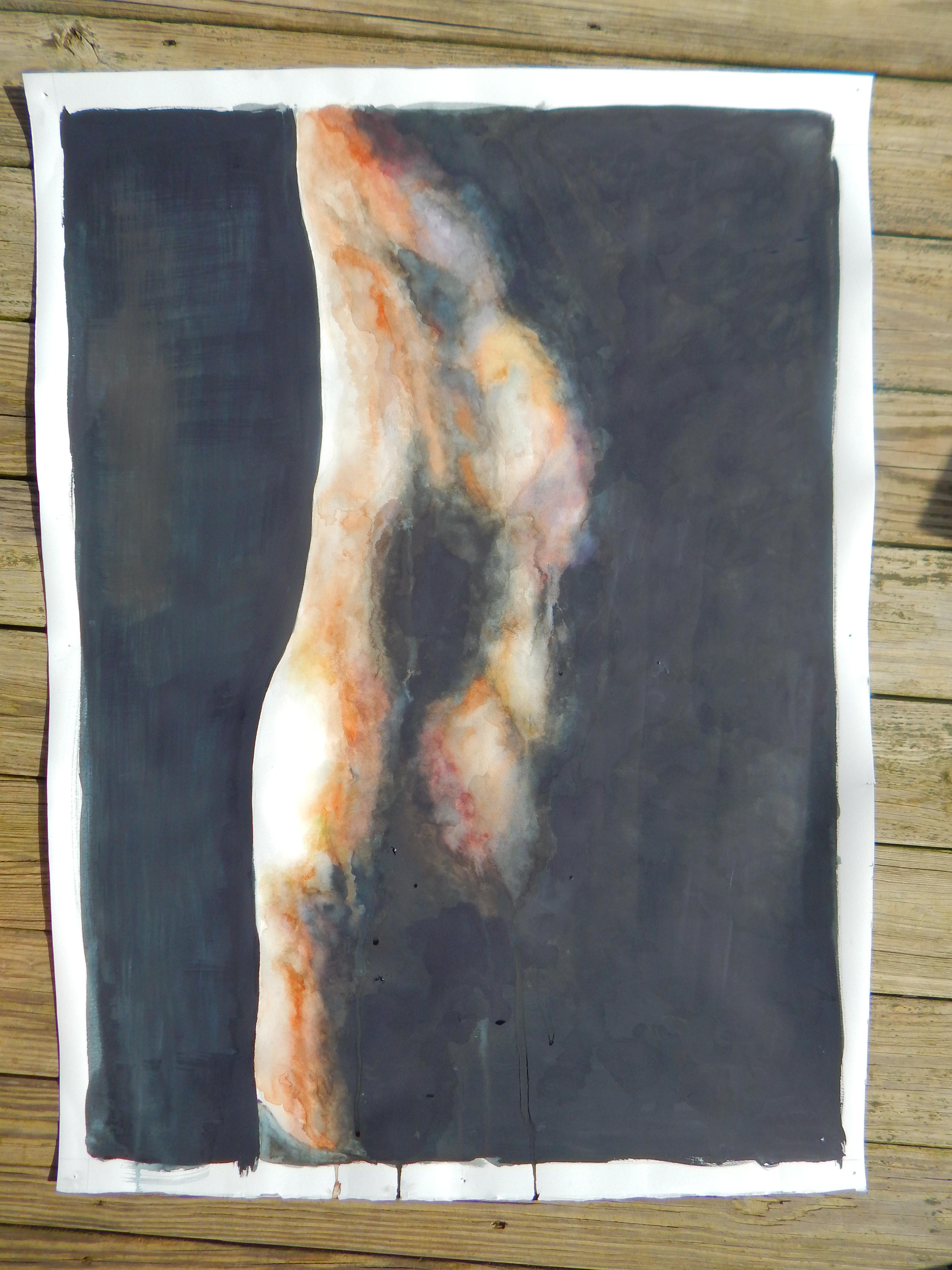 Licht und Schatten, Gemälde, Aquarell auf Papier – Art von Emily Redd