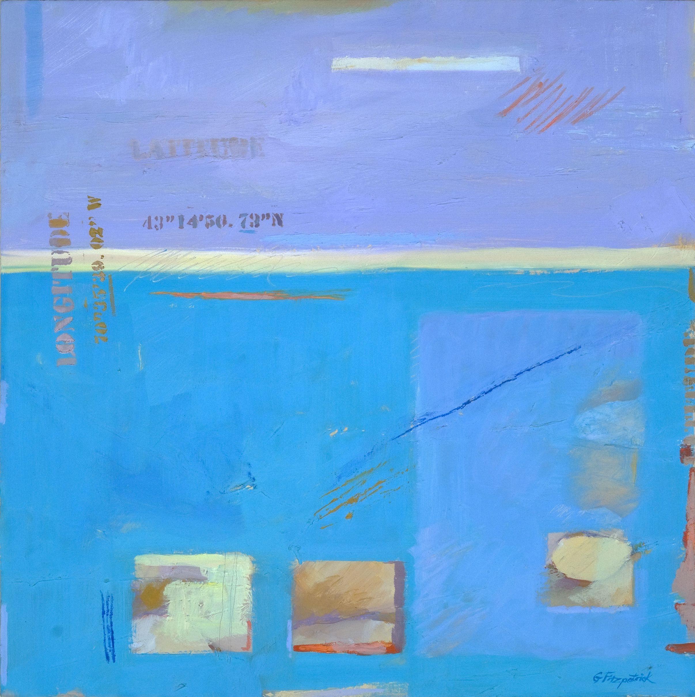 Gayle Fitzpatrick Abstract Painting - Without a Map, Ogunquit Beach, Painting, Oil on Canvas