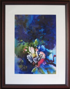 In the Garden, Painting, Watercolor on Watercolor Paper