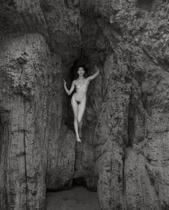 Nude Standing In Rock Formation, Photograph, Archival Ink Jet