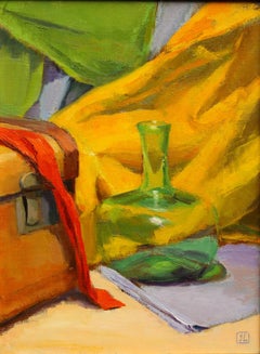 GREEN BOTTLE, Peinture, huile sur toile