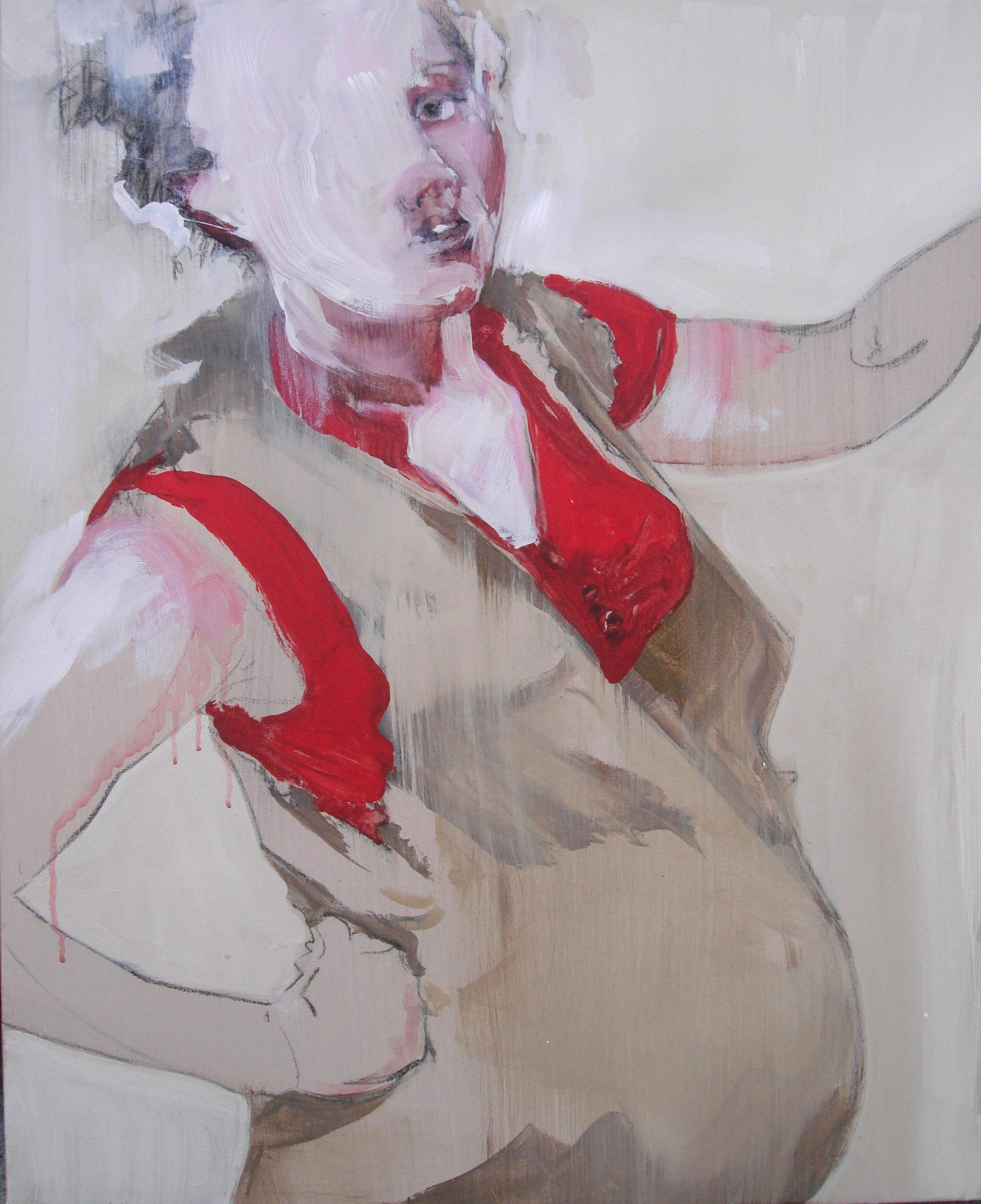 Pintor Yo, Dibujo, Carboncillo sobre lienzo - Art de Amy Bernays
