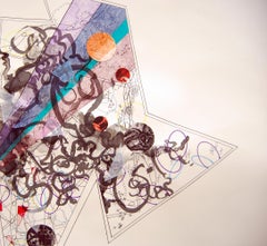 Schutz, Zeichnung, Bleistift/farbener Bleistift auf Papier