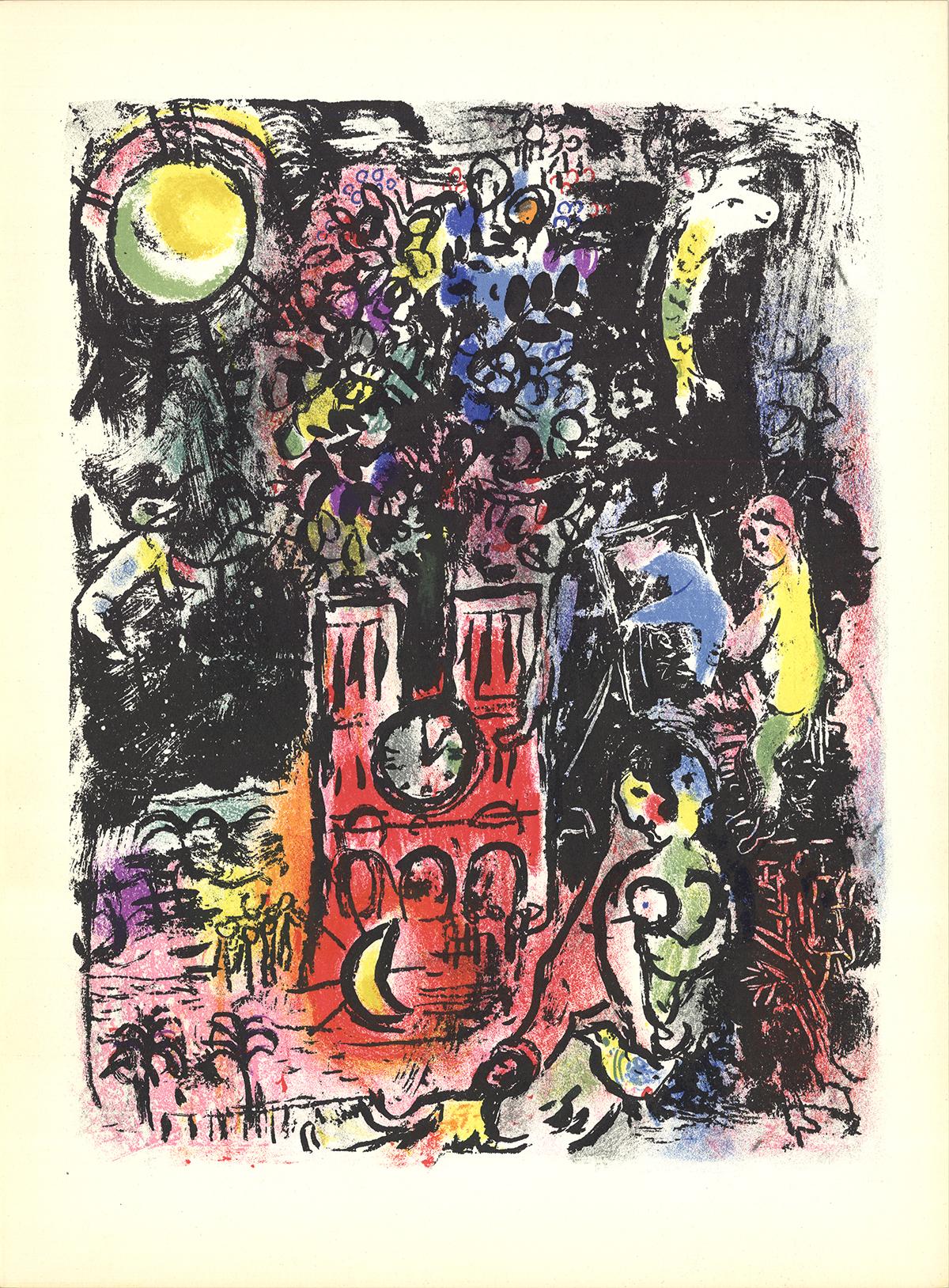Marc Chagall-L'Arbre de Jesse-15" x 11"-Lithograph-1960-Modernism-Multicolor - Print by (after) Marc Chagall