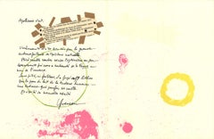 Joan Miro-Album 19 Original Lithographs Pages 7, 8-26" x 40"-Lithograph-1961