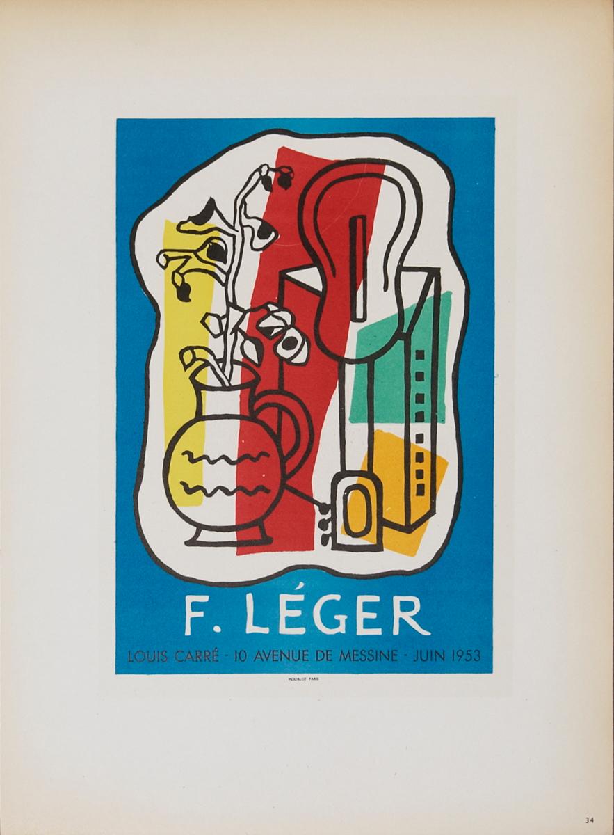 Fernand Leger-Galerie Louis Carre-12.5" x 9.25"-Lithograph-1959-Modernism - Print by Fernand Léger