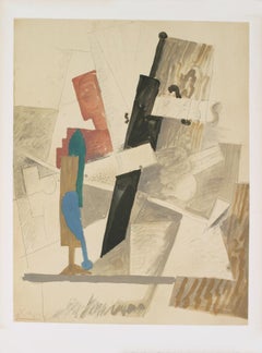 After Pablo Picasso-Papiers Colles-Dessins-25.25" x 19"-Lithograph-1966-Cubism