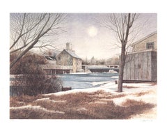 Vintage Dwight Baird-The Mill in Winter, Canada