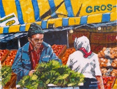 Dwight Baird-The Salad Man - 21,59 cm x 28 cm - Aquarelle -1989 - Outsider Art-Market