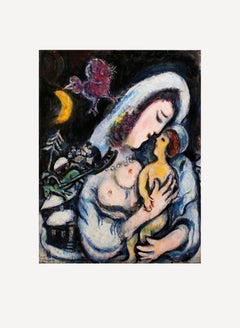 Marc Chagall-Motherhood-30.75" x 23.5"-Poster-1986-Modernism-Multicolor
