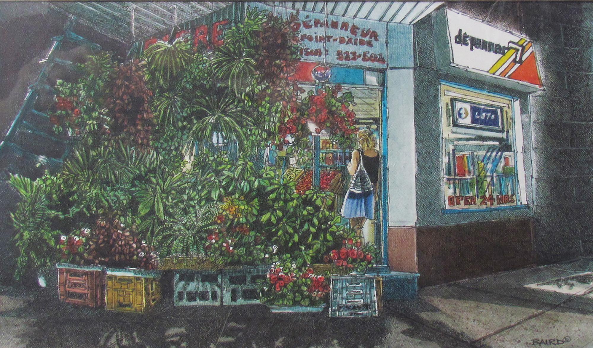 Acuarela sobre cartón de acuarela creciente.  Matted 
