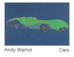 Andy Warhol-Formula 1 Car W196 R (1954)-43" x 55.25"-Poster-1989-Pop Art-Blue