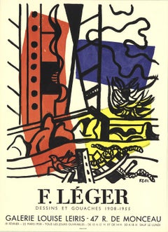 Fernand Leger-Dessins et Gouaches-26" x 19"-Lithograph-1958-Modernism-Black