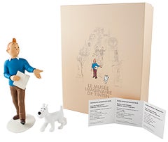 Herge--Tintin & Snowy-10.25" x 4.75"-2016-Brown-man, dog