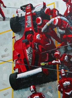 Dwight Baird-Marlboro Men-40" x 30"-Painting-2006-Outsider Art-Ferrari , Grand 