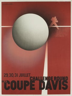 A.M. Cassandre-Coupe Davis (Restrike)-35.75" x 27"-Lithograph-1980-Vintage-Red