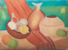 Angelina Petitto-Still Life with Bowl of Fruit-19" x 25"-Painting-1975