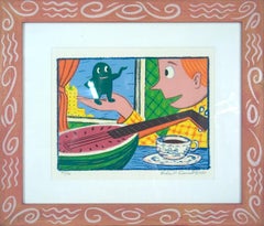 Rodney Greenblat-Watermelon Man-18" x 28"-Serigraph-1988-Pop Art-Multicolor