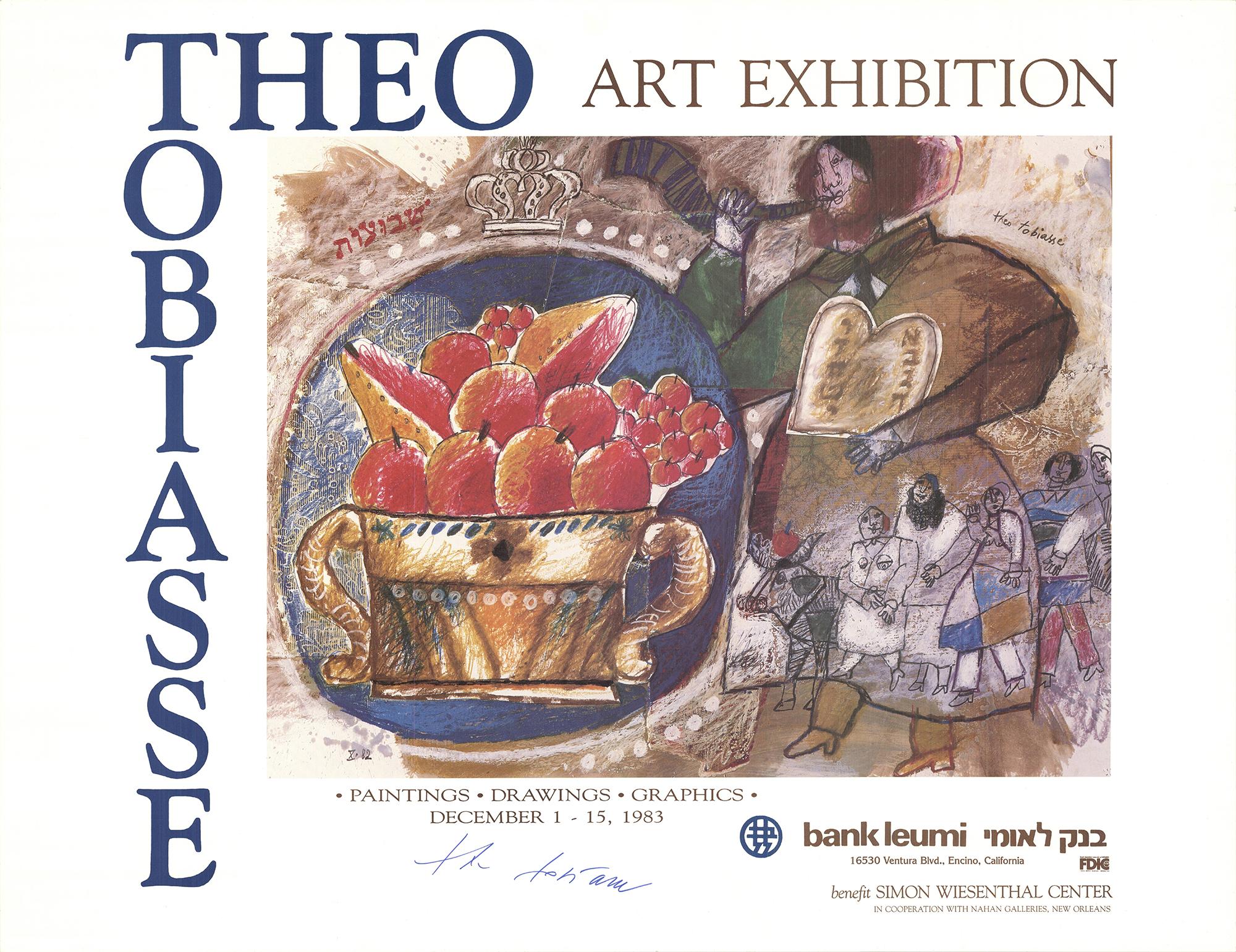 Theo Tobiasse Original Exhibition Poster Signed - Print by After Theo Tobiasse