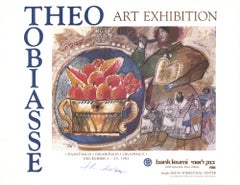 Vintage Theo Tobiasse Original Exhibition Poster Signed