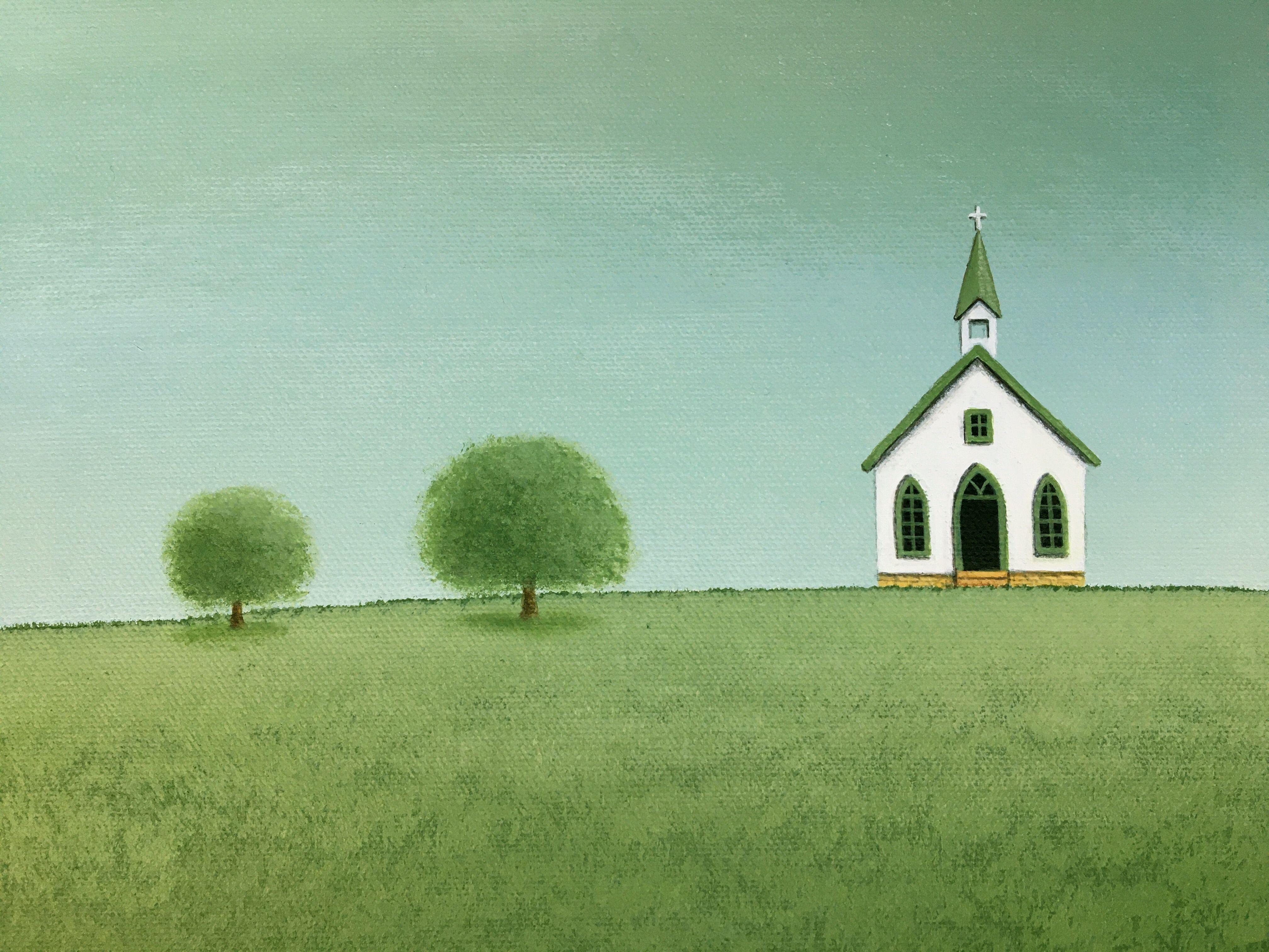 old country church paintings