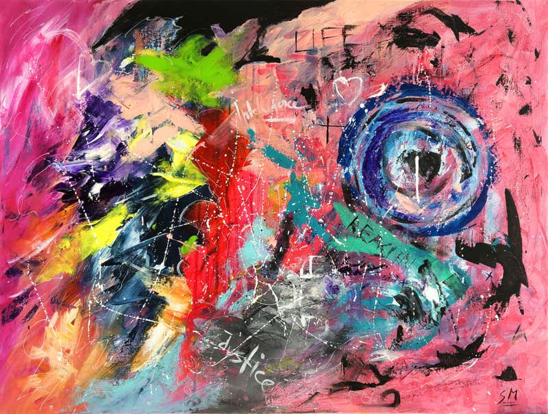 Sebastian Merk Freedom Painting Acrylic on Canvas For Sebastian Merk Freedom Painting Acrylic on Canvas For