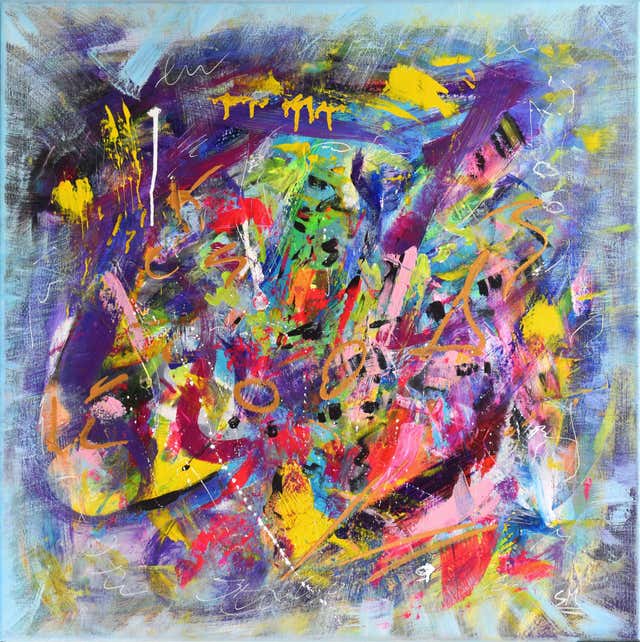 Sebastian Merk Freedom Painting Acrylic on Canvas For Sebastian Merk Freedom Painting Acrylic on Canvas For