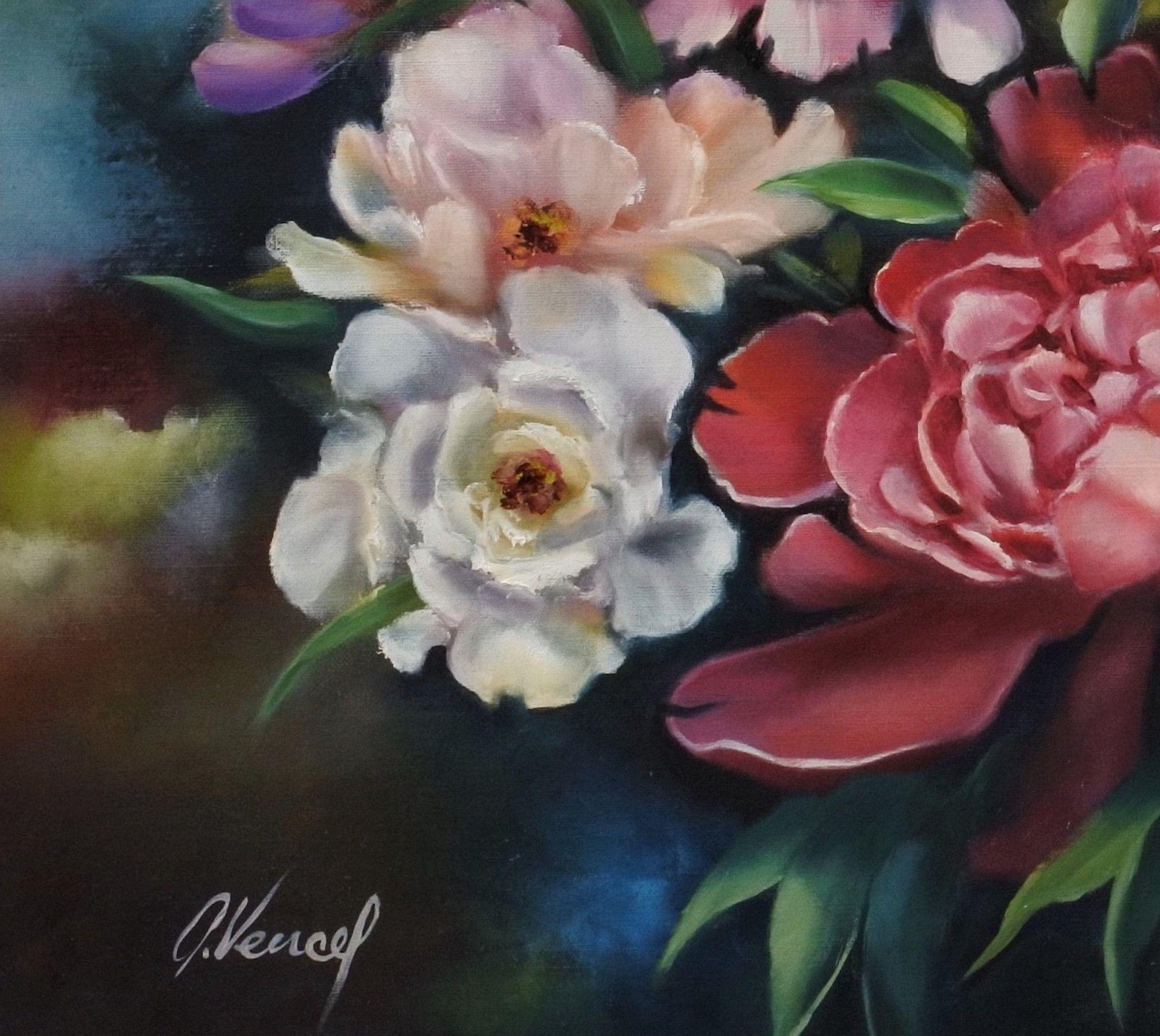Peonies, Painting, Oil on Canvas 1