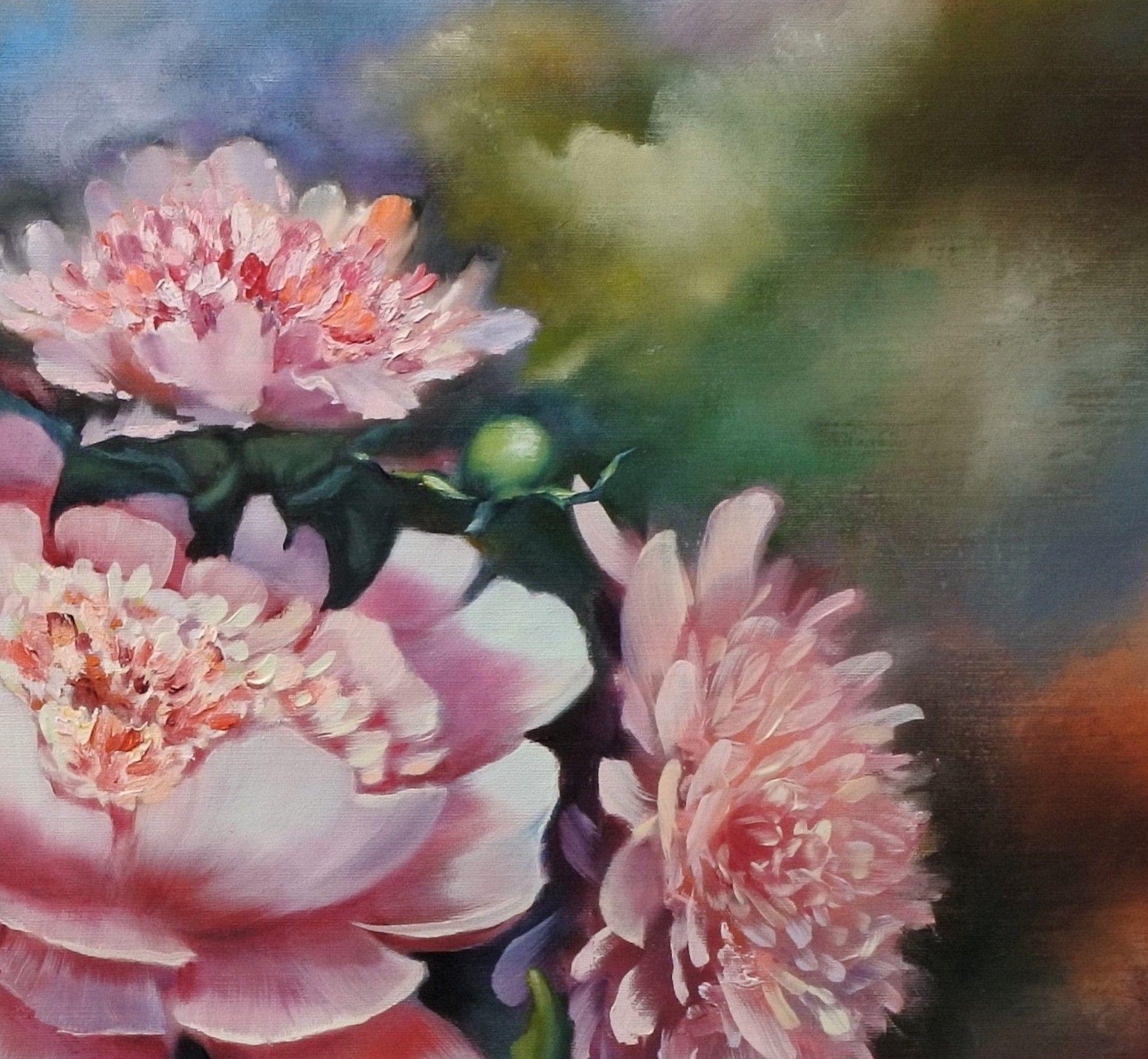 Peonies, Painting, Oil on Canvas 2