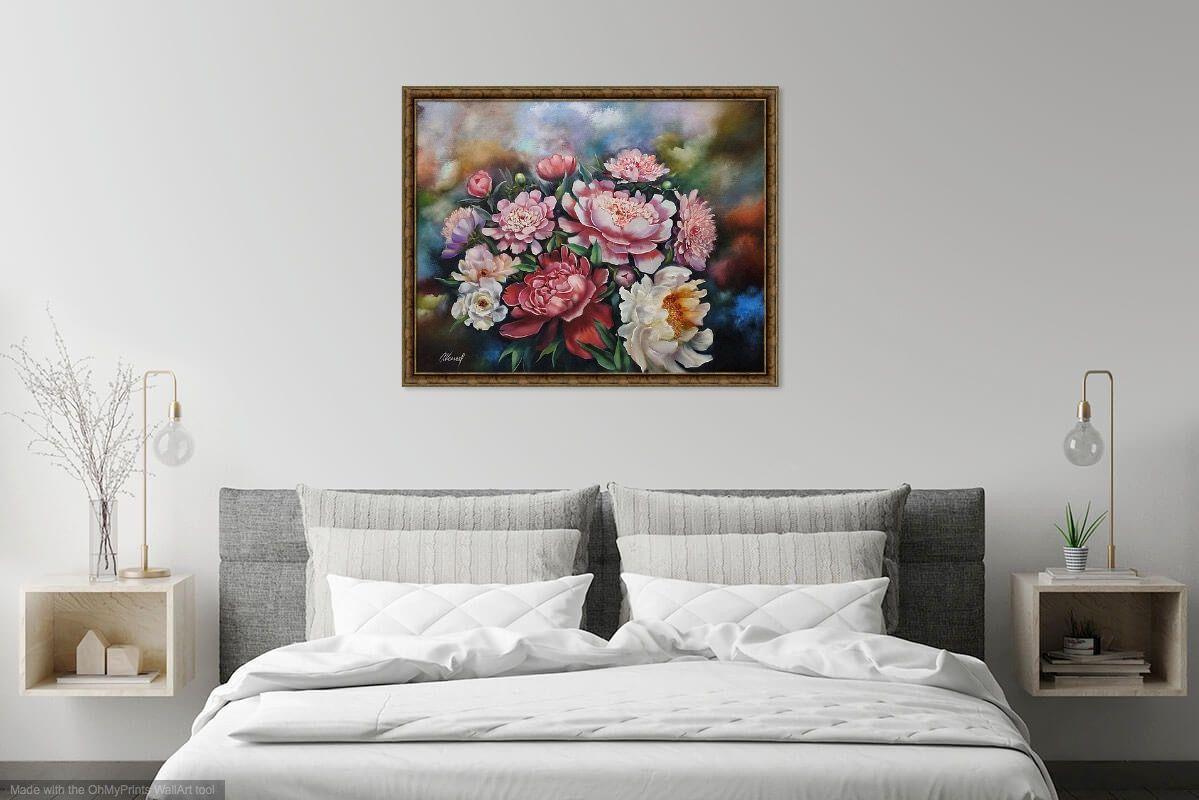 Peonies, Painting, Oil on Canvas 3