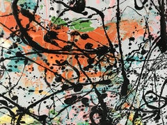 Chocolate Syrup Painting by Jakob Gold, Mixed Media on Canvas
