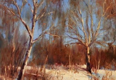 Peinture à l'huile sur toile - Une brise froide soufflée