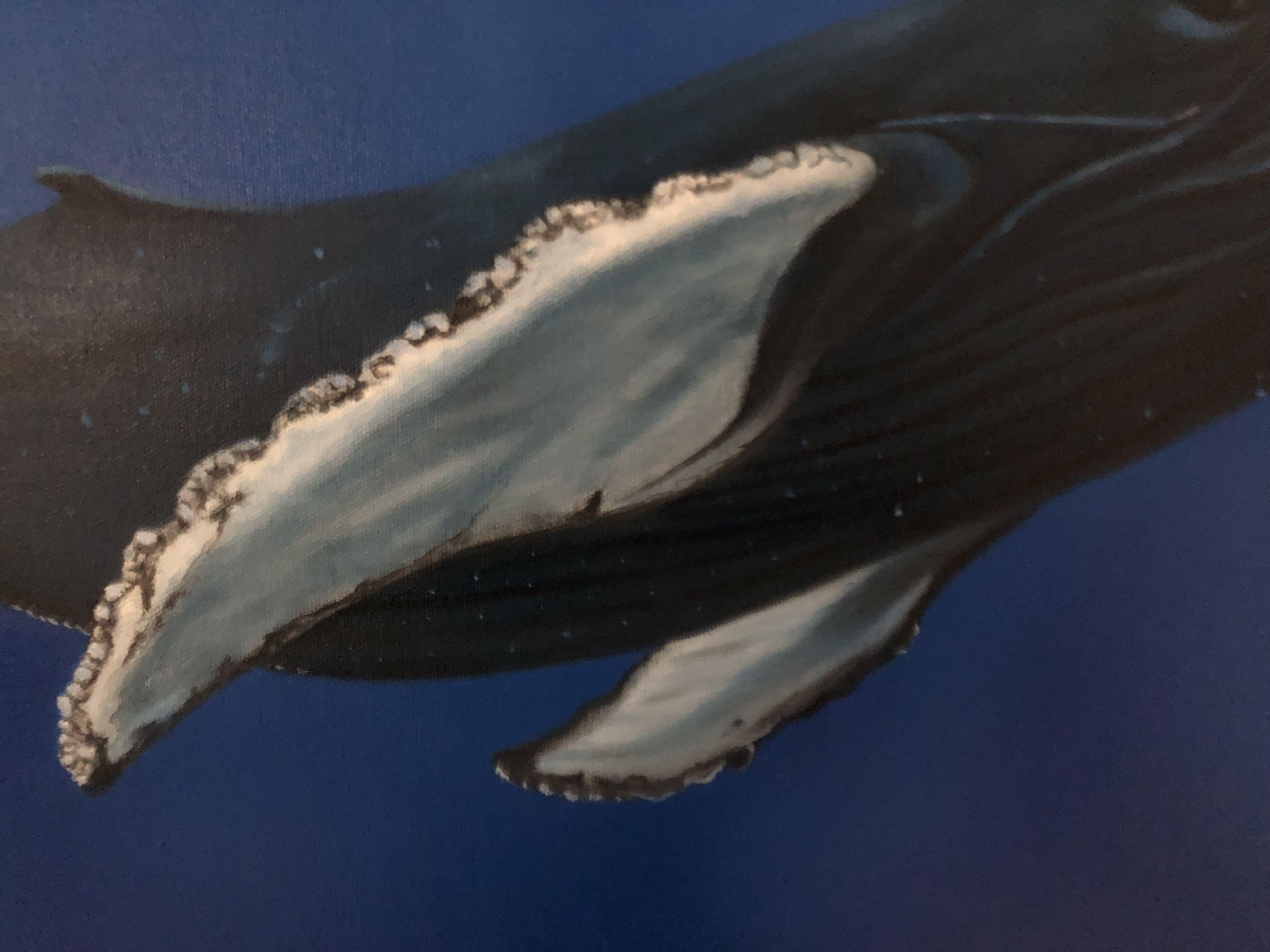 Humpback, Painting, Oil on Canvas For Sale 1