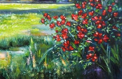 City parkland, Painting, Oil on Canvas