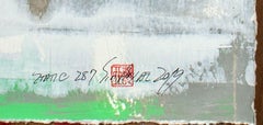 Static 287  Vibrant green water, Painting, Acrylic on Paper