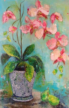 Phalaenopsis, Mixed Media on Canvas