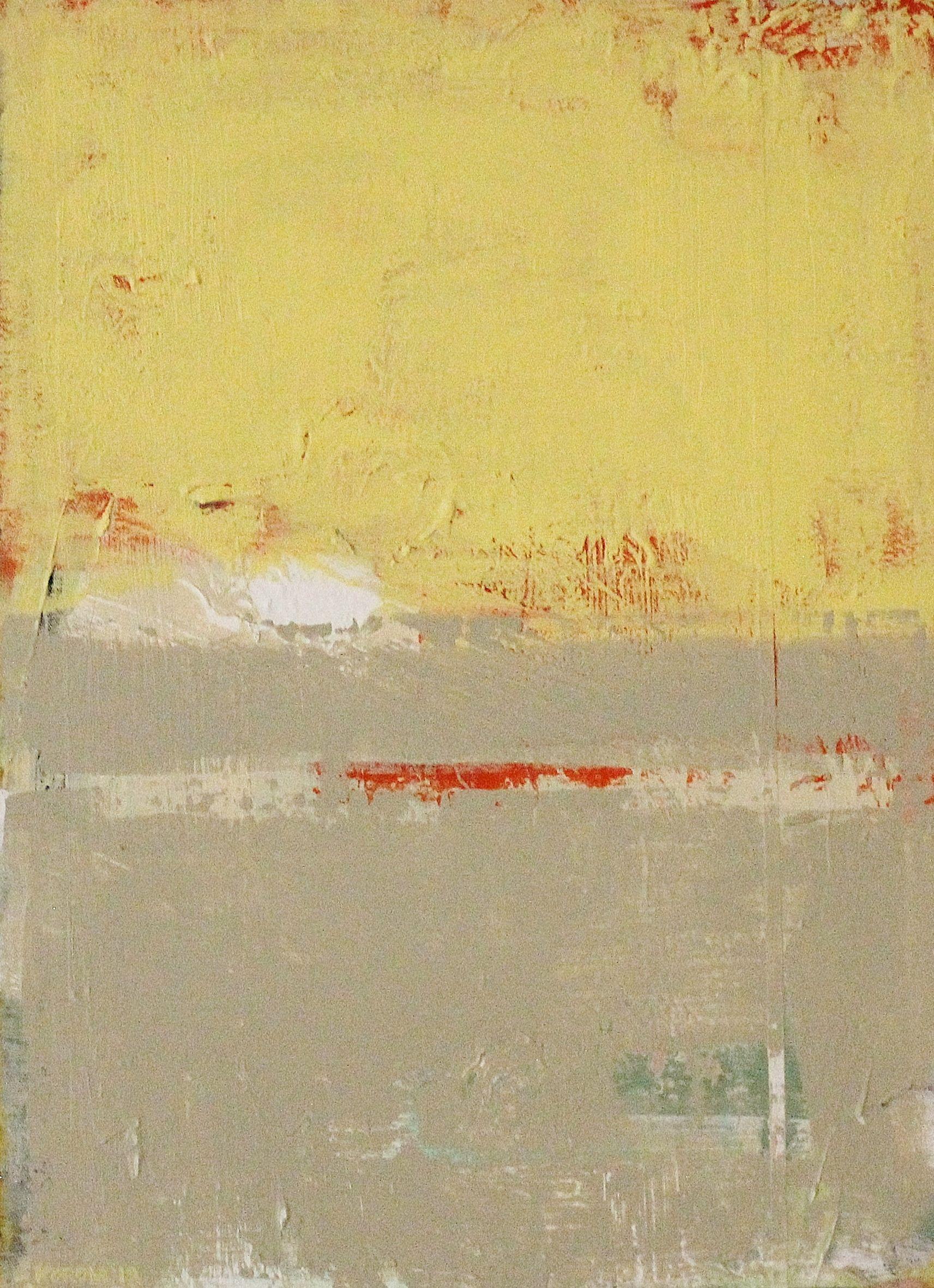 Abstract Painting di Joseph Korom - PORTICOLO GIALLO, Pittura, Acrilico su tela