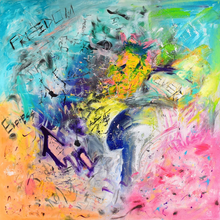 Sebastian Merk Freedom Painting Acrylic on Canvas For Sebastian Merk Freedom Painting Acrylic on Canvas For