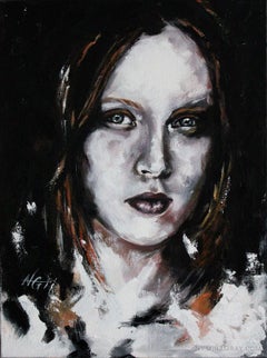 Yana (PORTRAIT SERIES #5), Gemälde, Acryl auf Leinwand