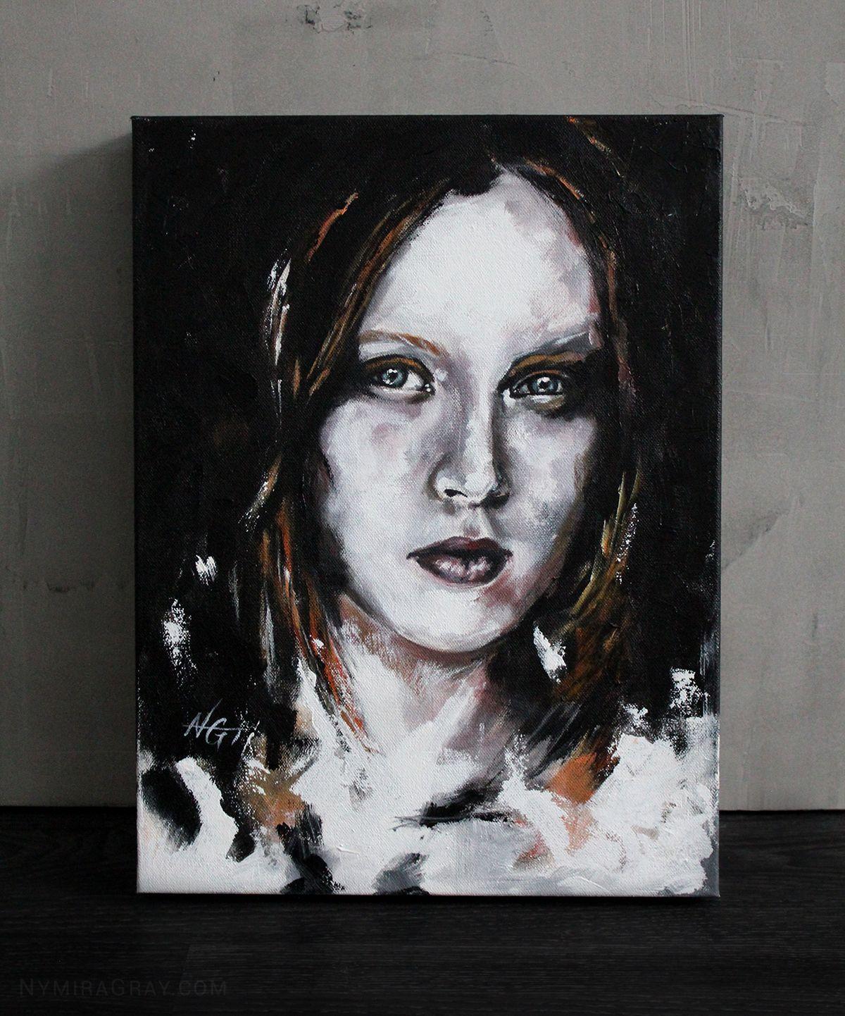 Yana (PORTRAIT SERIES #5), Painting, Acrylic on Canvas For Sale 1