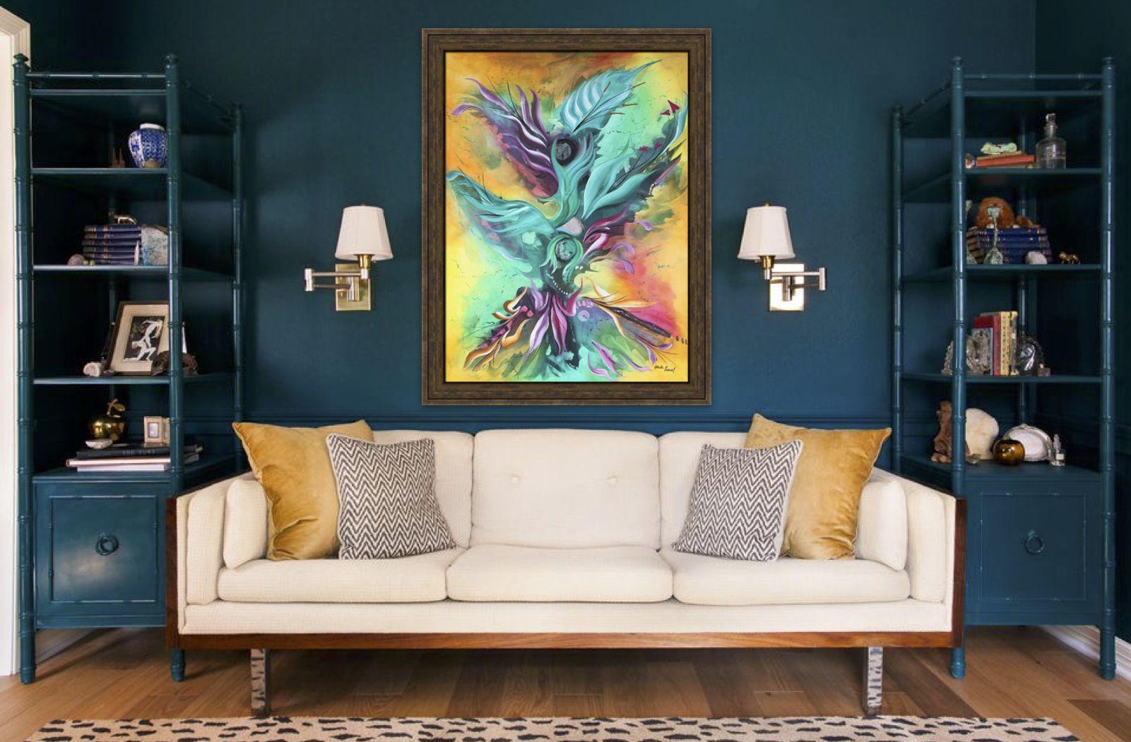 Abstract Painting di Attila Vencel - Fata danzante, Pittura, Acrilico su tela