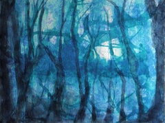 In the woodland : The witches trees #1, Painting, Watercolor on Paper