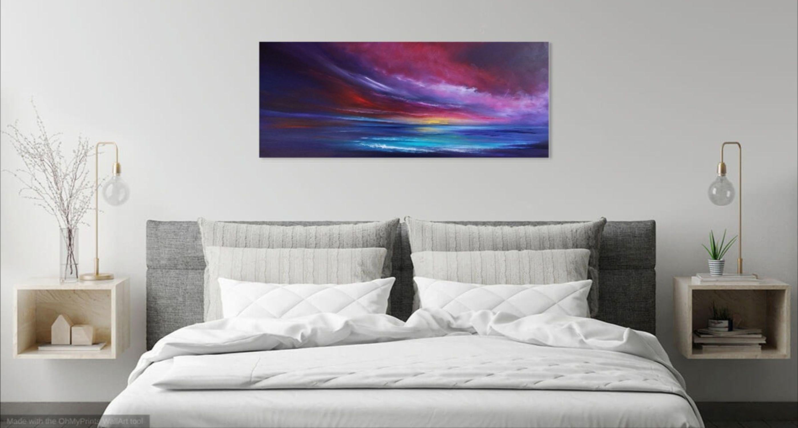 Incandescence, Panoramic Seascape, Painting, Acrylic on Canvas 4