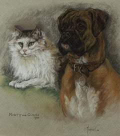 Marjorie Cox (1915-2003) - 1988 Pastel, Misty and Gucci