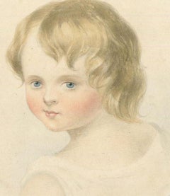 W. R Buckley - Mid 19th Century Watercolour, Portrait of a Young Child
