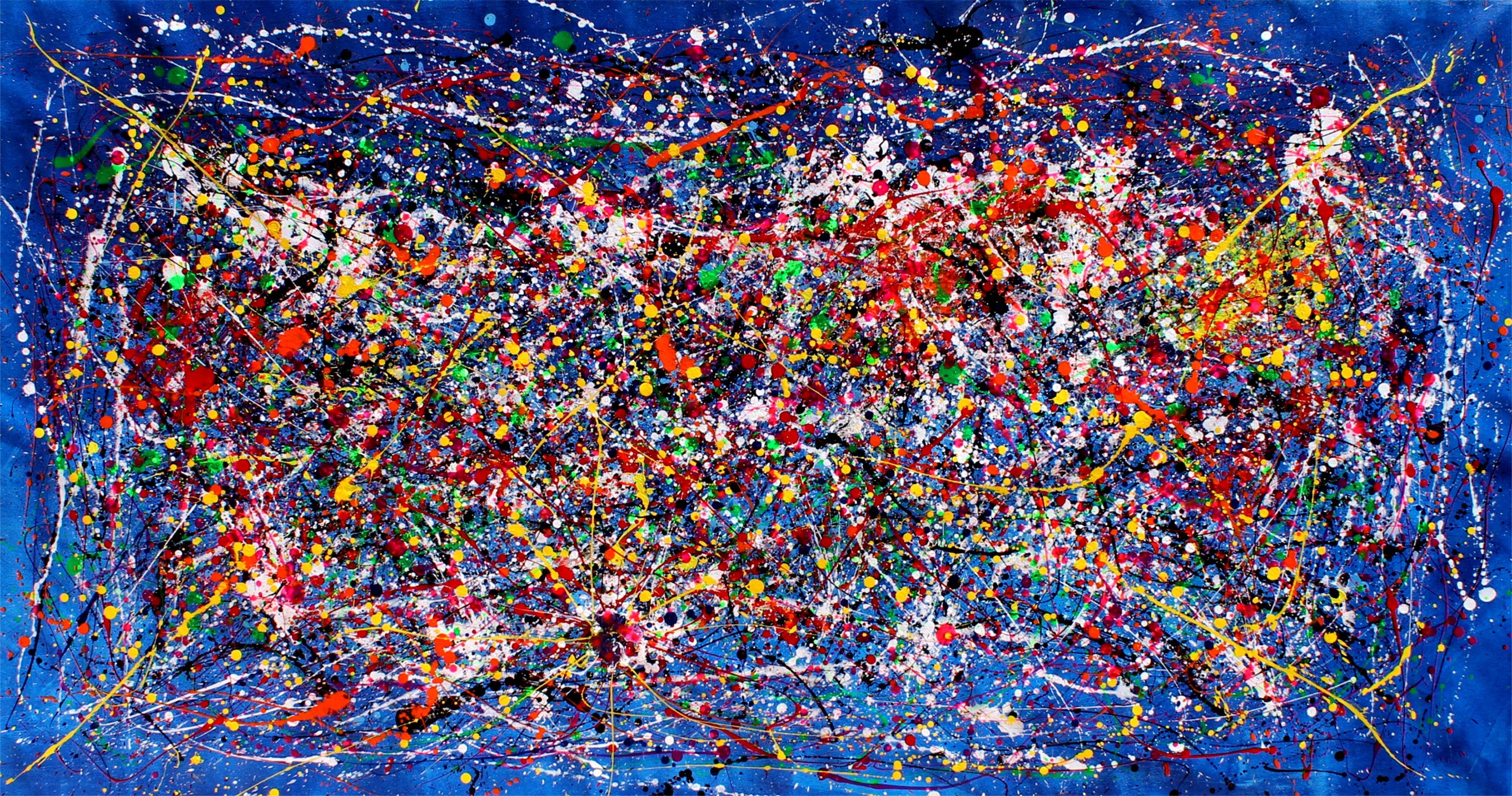 Juan Jose Garay Abstract Painting - Ocean - Tribute Jackson Pollock, Painting, Acrylic on Canvas