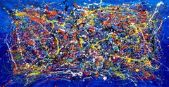 Buttherfly - Tribute Jackson Pollock, Painting, Acrylic on Canvas