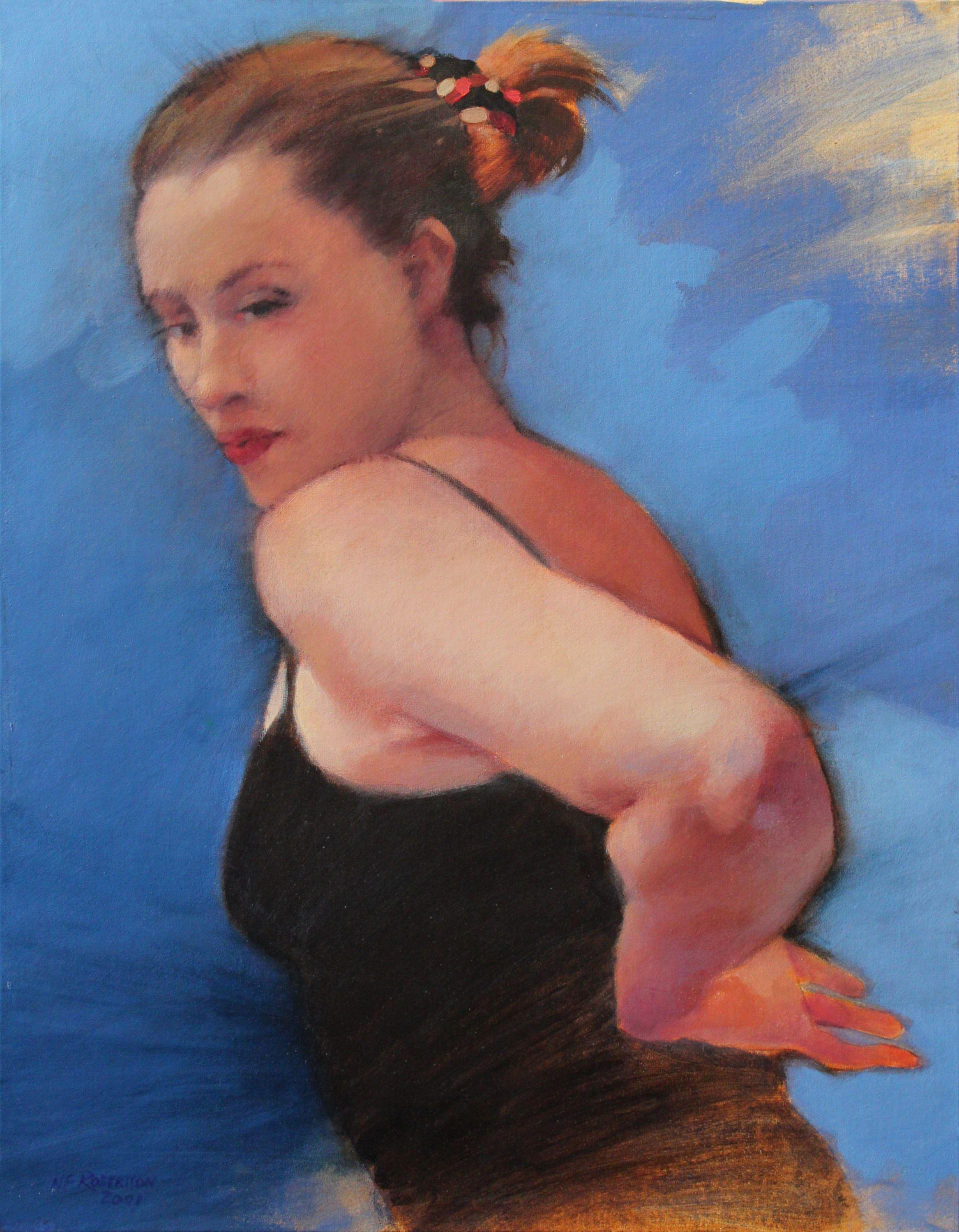 Giro aeróbico, Pintura, Acrílico sobre lienzo - Painting de Nicholas Robertson